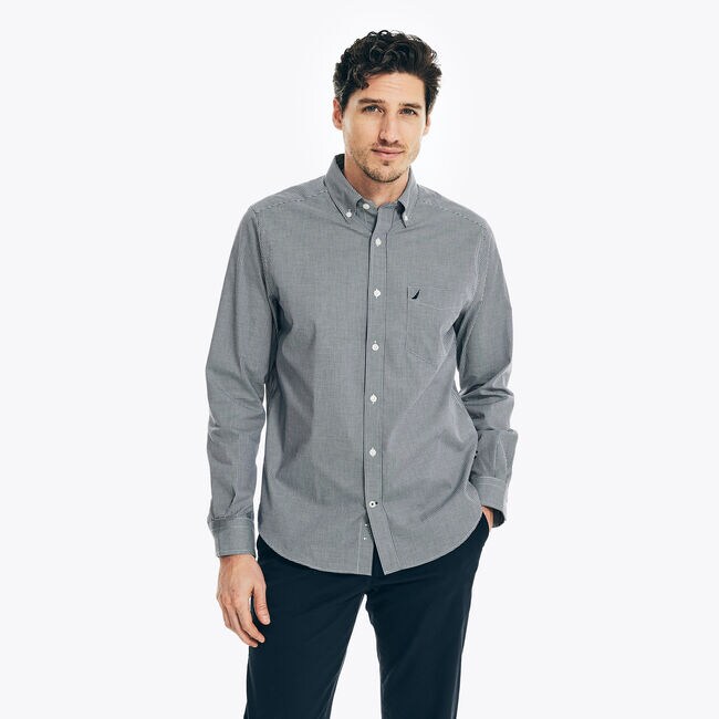 Nautica Mens Ls Wrinkle Resistant Stretch Poplin Plaid Button Down Shirt Nautica Mens Ls Wrinkle Resistant Stretch Poplin Plaid Button Down Shirt